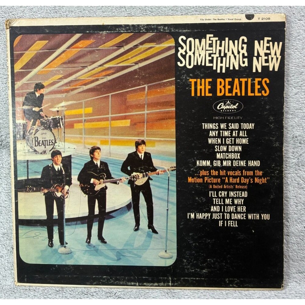 The Beatles Something New LP 1964 Capitol T-2108 Mono Rainbow Label Vinyl